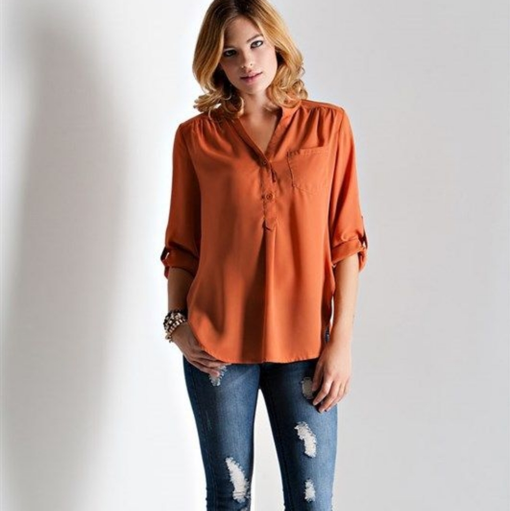 Cute orange blouse